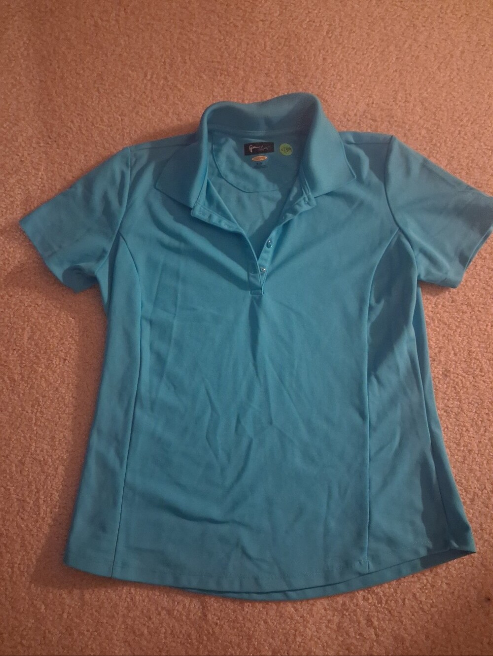 PGA Tour Women's Light Blue Polo Top